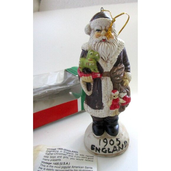 VTG Commodore Mfg.Corp. Antique Santa Collectibles 1905 England Ornament Ceramic - Picture 12 of 16